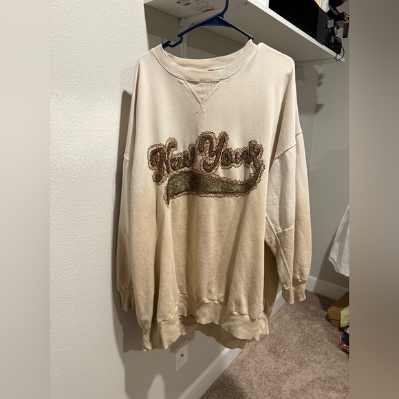 Free People Bali Drifter Embellished New York Crewneck - Picture 2 of 3